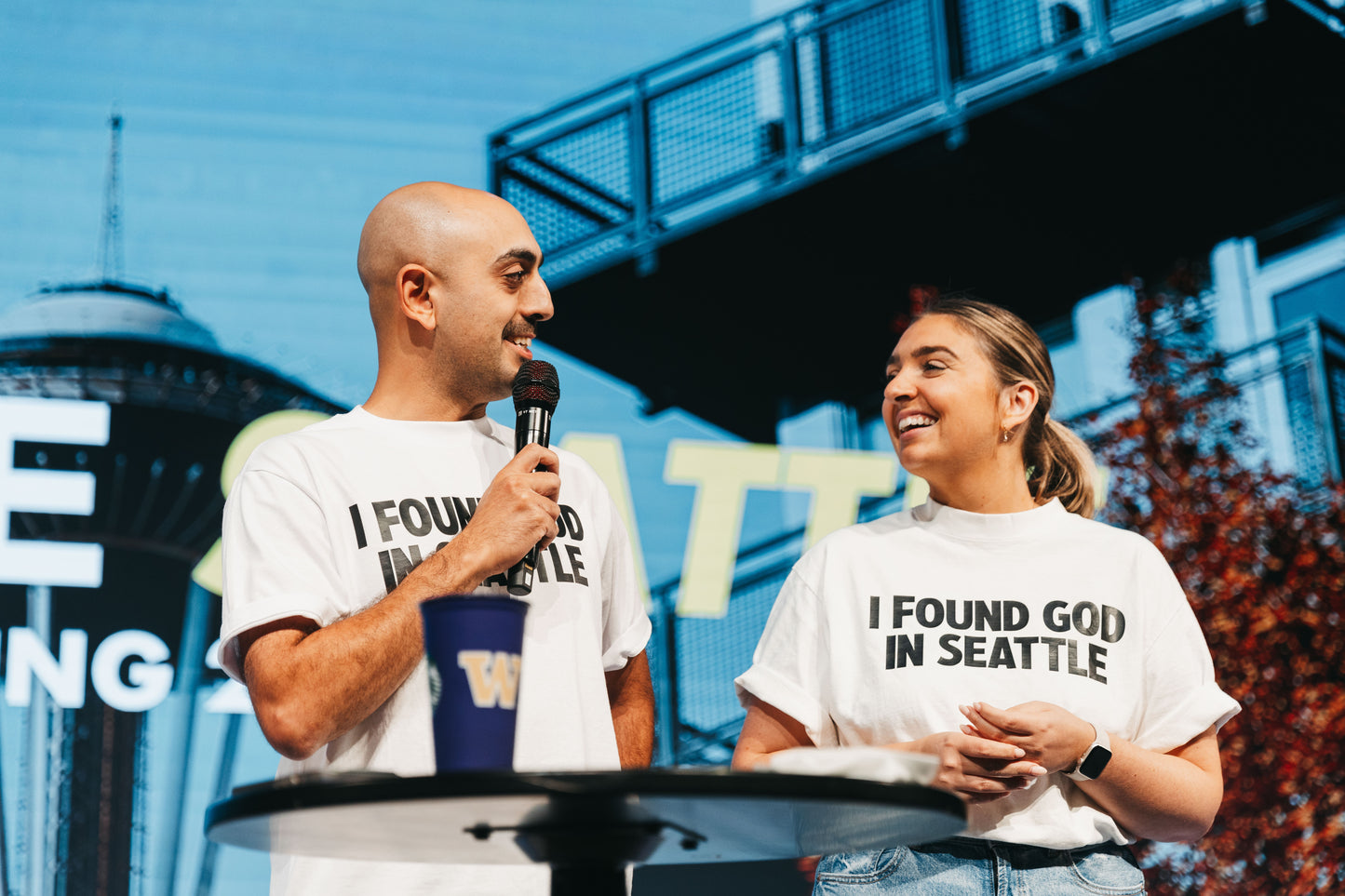 I Found God in Seattle White T Shirt